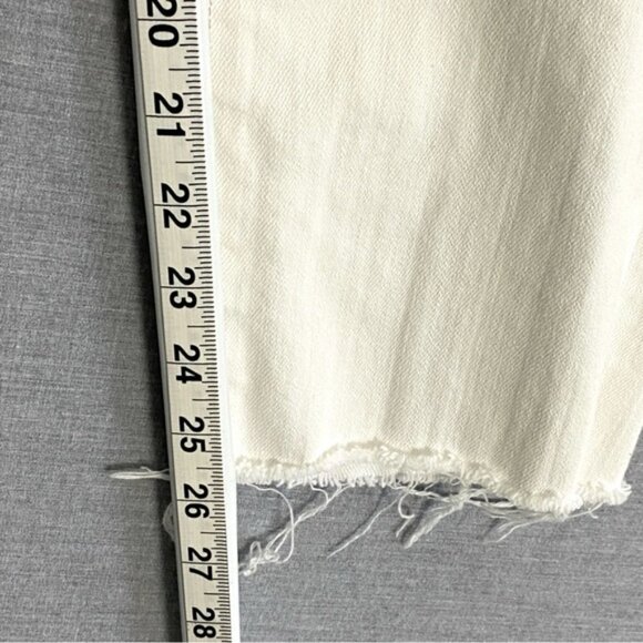 AG Adriano Goldshmied Jeans Isabelle Button Up White High Rise Crop Sz 25R - Picture 11 of 12